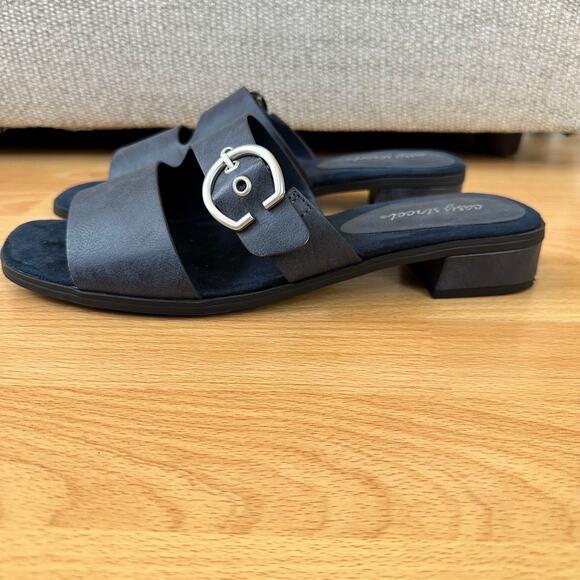 Easy Street Women's Viviana Heeled Sandals Navy Slip On Padded Insole Size 11 - Picture 4 of 10